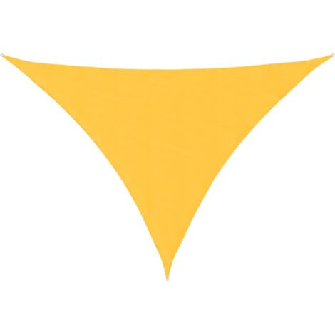 Voile d'ombrage Voile de parasol - Toile d'ombrage Tissu Oxford triangulaire 5x6x6 m Jaune BV124797 - BonneVie (1/5)