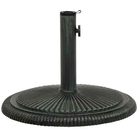 Pied de parasol Socle de parasol - Vert 45x45x30 cm Fonte BV524553 - BonneVie (1/5)