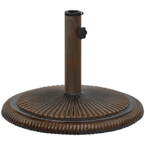 Pied de parasol Socle de parasol - Bronze 45x45x30 cm Fonte BV625597 - BonneVie