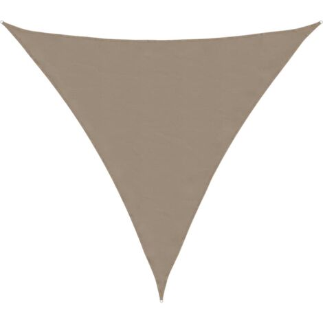 Voile d'ombrage Voile de parasol - Toile d'ombrage Tissu Oxford triangulaire 5x5x5 m Taupe BV413131 - BonneVie (1/5)