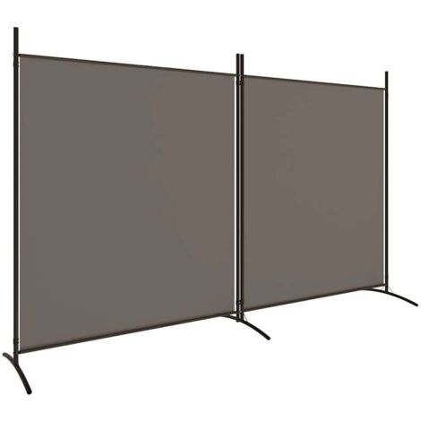 Paravent Cloison de séparation 2 panneaux, Pour Jardin, Balcon, Terrasse Anthracite 348x180 cm Tissu OIB5363E