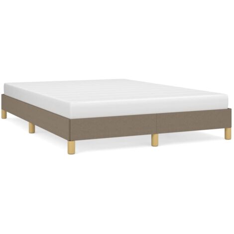 Bonnevie – Lit adulte 160x200 cm taupe – Structure en tissu durable – Lattes en contreplaqué pour soutien optimal – Assemblage facile - OIB7075E (1/4)