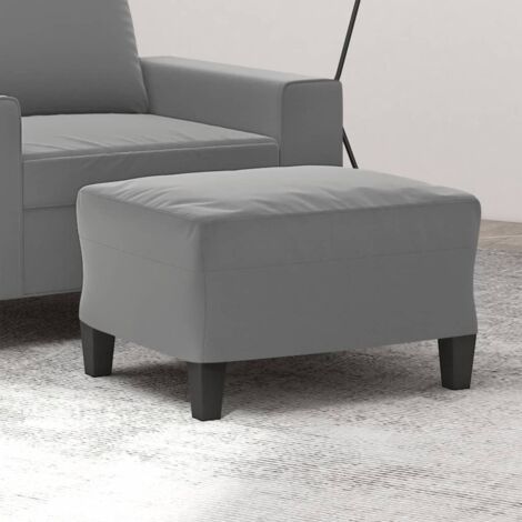 Repose-Pieds pour Salon ou Chambre - Tabouret Pouf Gris foncé 60x50x41 cm Tissu microfibre BV247259 - BonneVie (1/5)