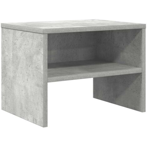Table de Chevet, Table de nuit, pour Chambre Salon Couloir, Gris béton 40 x 30 x 30 cm Aggloméré OIB4529E (1/5)