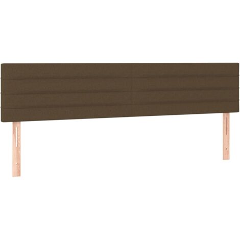 Lot de 2 Têtes de lit Résistante et économique, Panneaux de lit, Marron Foncé 80x5x78/88 cm Tissu OIB4893E (1/5)