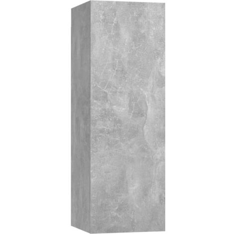 Meuble TV, Étagère TV, Meuble de Salon, Gris béton 30,5x30x90 cm Aggloméré OIB7387E (1/5)