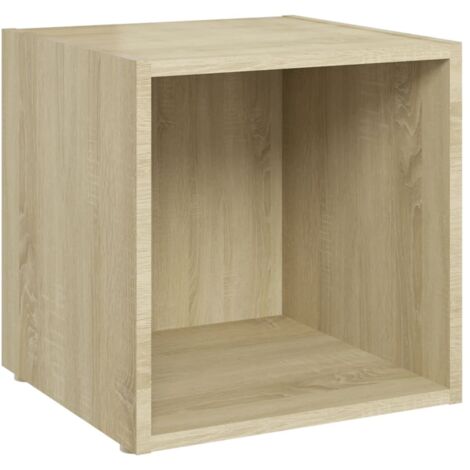 Meuble TV, Étagère TV, Meuble de Salon, Chêne sonoma 37x35x37 cm Aggloméré OIB4118E (1/5)