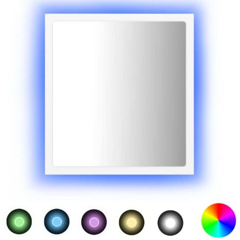 Miroir à LED Luxueux, Miroir pour salle de bain, Blanc 40x8,5x37 cm Aggloméré OIB7854E