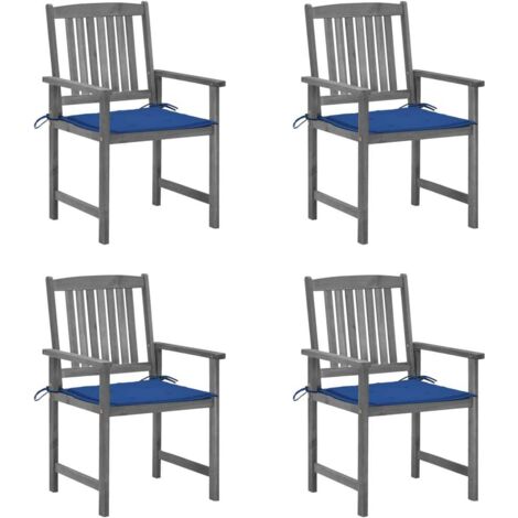 Chaises de metteur en scène avec coussins 4 pcs Gris Acacia 10 (1/5)