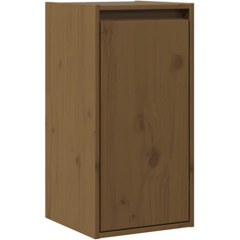 Armoire murales Design moderne, Armoire Etagère de rangement, Marron miel 30x30x60 cm Bois de pin massif OIB9433E (1/5)