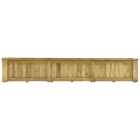 Jardinière, Pot de Fleurs d'extérieur, Lit surélevé 291x50x50 cm Bois de pin imprégné OIB3072E (1/5)