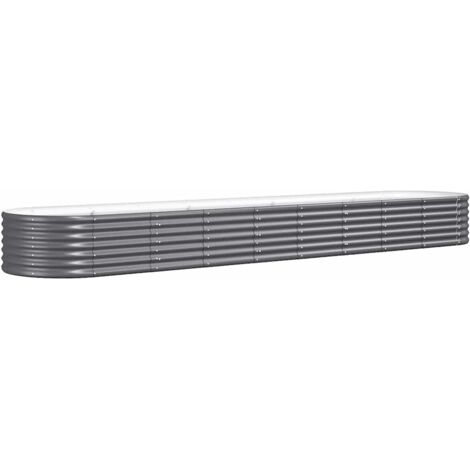 Jardinière de jardin Acier enduit poudre 368x80x36cm Anthracite (1/5)