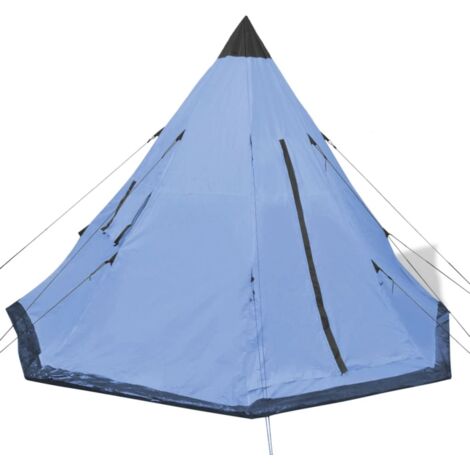 Tente pour 4 personnes Tonnelle Barnum de Jardin, Tente de jardin, Bleu OIB9762E (1/5)