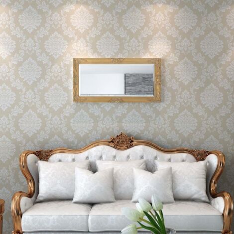 Miroir mural Luxueux, Miroir chambre, 100 x 50 cm Doré OIB5300E (1/5)