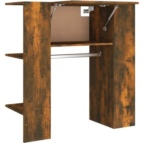 Armoire de couloir Design moderne, Armoire Etagère de rangement, Chêne fumé 97,5x37x99 cm Bois d'ingénierie OIB7090E (1/5)