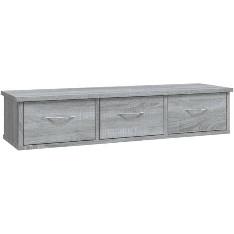 Armoire murales Design moderne, Armoire Etagère de rangement, Sonoma gris 88x26x18,5 cm Bois d'ingénierie OIB3377E (1/5)