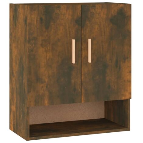 Armoire murales Design moderne, Armoire Etagère de rangement, Chêne fumé 60x31x70 cm Bois d'ingénierie OIB7763E (1/5)