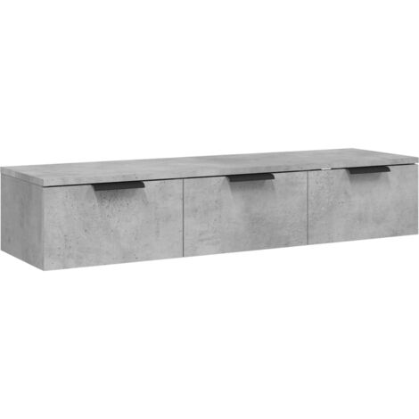 Armoire murales Design moderne, Armoire Etagère de rangement, Gris béton 102x30x20 cm Bois d'ingénierie OIB1284E (1/5)