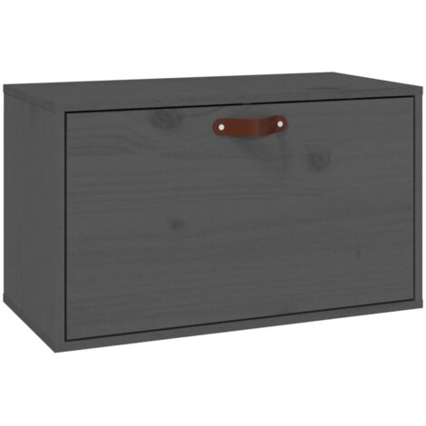 Armoire murales Design moderne, Armoire Etagère de rangement, Gris 60x30x35 cm Bois de pin massif OIB8917E (1/5)