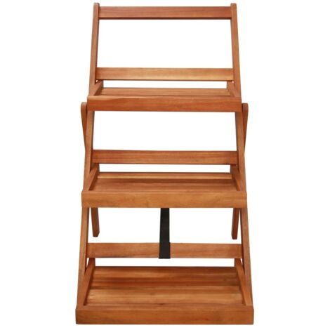 Support de jardinière à 3 niveaux Luxueux, Meuble pour Plante, 50x63x80 cm Acacia solide OIB4205E (1/5)