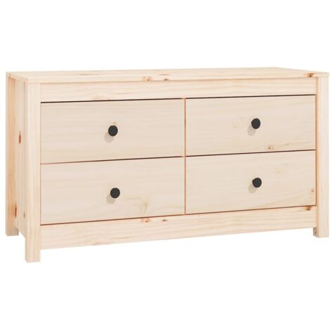 Armoire latérale Bibliothèque Design moderne, Armoire Etagère de rangement, 100x40x54 cm Bois de pin massif OIB9138E (1/5)
