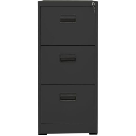 Classeur Design moderne, Armoire Etagère de rangement, Anthracite 46x62x102,5 cm Acier OIB2116E (1/5)