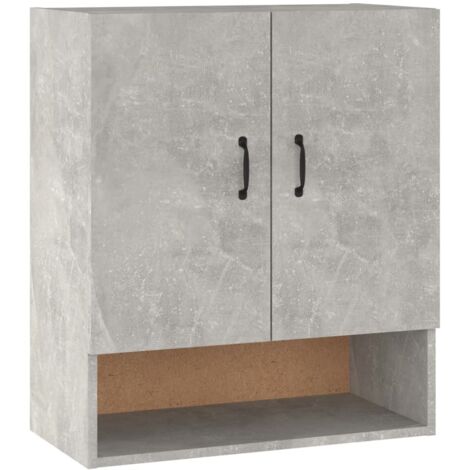Armoire murales Design moderne, Armoire Etagère de rangement, Gris béton 60x31x70 cm Bois d'ingénierie OIB6445E (1/5)