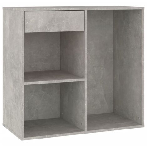 Armoire à cosmétiques Design moderne, Armoire Etagère de rangement, Gris béton 80x40x75 cm Bois d'ingénierie OIB3114E (1/5)