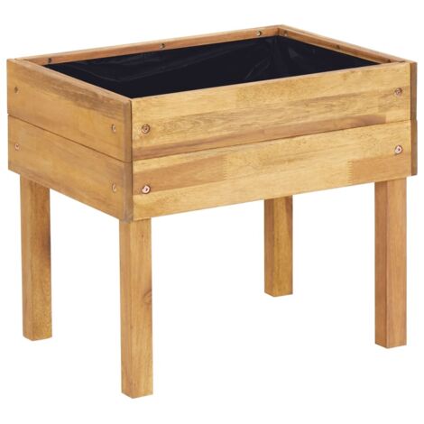 Jardinière, Pot de Fleurs d'extérieur, Lit surélevé 50x40x45 cm Bois massif d'acacia OIB1404E (1/5)