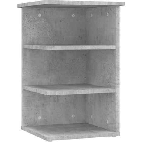 Armoire latérale Sideboard Design moderne, Armoire Etagère de rangement, Gris béton 35x35x55 cm Aggloméré OIB1134E (1/5)