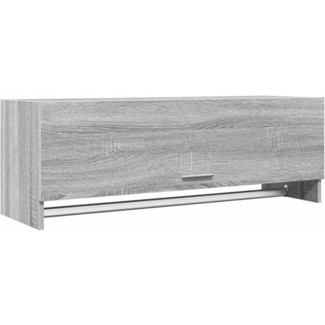Garde-robe Design moderne, Armoire Etagère de rangement, Sonoma gris 100x32,5x35 cm Bois d'ingénierie OIB6616E (1/5)