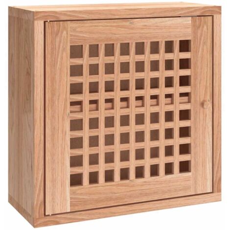 Armoire murale Design moderne, Armoire Etagère de rangement, 42x18x42 cm Bois massif de noyer OIB7717E (1/5)