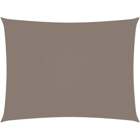 Voile de parasol Tissu Oxford rectangulaire 5x7 m Taupe (1/5)