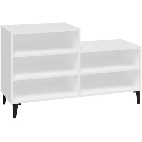 Armoire à Chaussures, Meuble Étagère de Rangement, Blanc 102x36x60 cm Bois d'ingénierie OIB4759E (1/5)