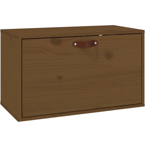 Armoire murales Design moderne, Armoire Etagère de rangement, Marron miel 60x30x35 cm Bois de pin massif OIB6893E (1/5)