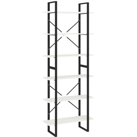 Armoire haute Design moderne, Armoire Etagère de rangement, Blanc 80x30x210 cm Bois de pin solide OIB5054E (1/5)