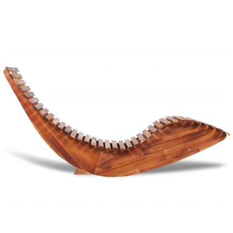 Bain de soleil Moderne - Transat - Fauteuil de jardin relax basculante Bois d'acacia Chic-114827 (1/4)