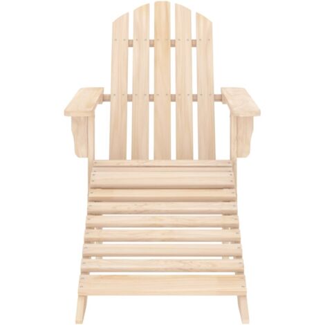 Chaise de jardin et de camping, Chaise de relaxation, Adirondack avec pouf Bois de sapin solide OIB4012E (1/5)