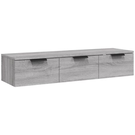 Armoire murales Design moderne, Armoire Etagère de rangement, Sonoma gris 102x30x20 cm Bois d'ingénierie OIB1670E (1/5)