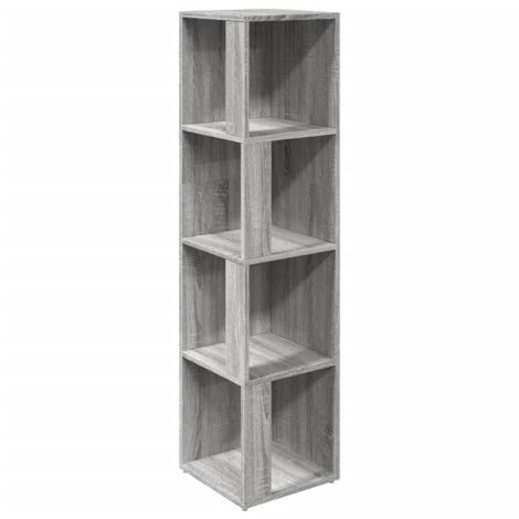 Armoire d'angle Commode Design moderne, Armoire Etagère de rangement, Sonoma gris 33x33x132 cm Bois d'ingénierie OIB9196E (1/5)