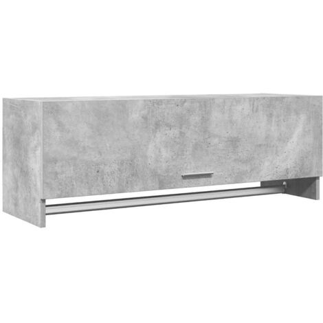 Garde-robe Design moderne, Armoire Etagère de rangement, Gris béton 100x32,5x35 cm Aggloméré OIB4586E (1/5)