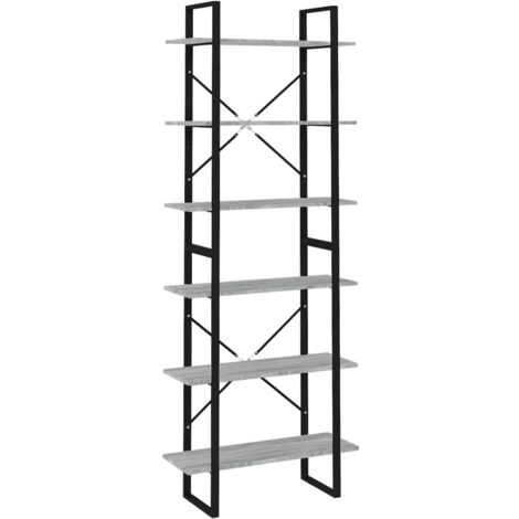 Armoire haute Design moderne, Armoire Etagère de rangement, Sonoma gris 80x30x210 cm Bois d'ingénierie OIB4832E (1/5)