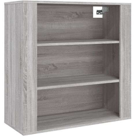 Armoire murale Design moderne, Armoire Etagère de rangement, Sonoma gris 80x33x80 cm Bois d'ingénierie OIB8813E (1/5)