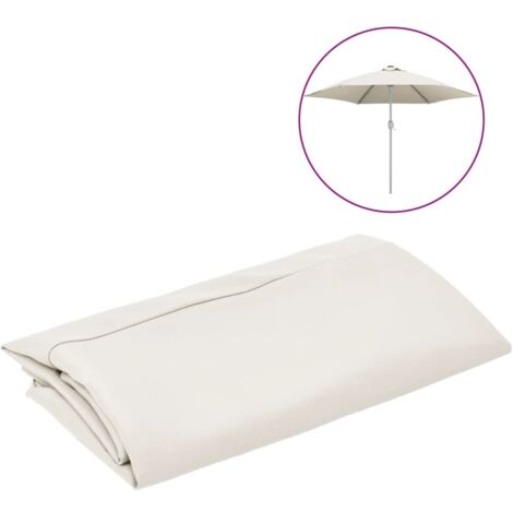 Tissu de remplacement pour parasol d'extérieur, Robuste de Qualité, Blanc 300 cm OIB3094E (1/4)