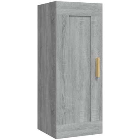 Armoire murales Design moderne, Armoire Etagère de rangement, Sonoma gris 35x34x90 cm Bois d'ingénierie OIB8963E (1/5)