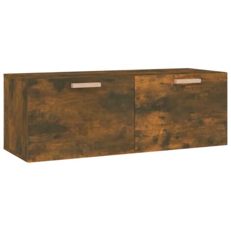 Armoire murales Design moderne, Armoire Etagère de rangement, Chêne fumé 100x36,5x35 cm Bois d'ingénierie OIB9236E (1/5)