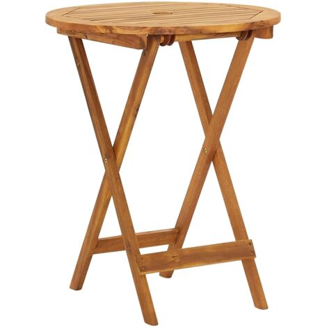 Ensemble Table et Chaises pliable de jardin 3 pcs  Mobilier de bistro Bois d'acacia solide 49632 (1/5)