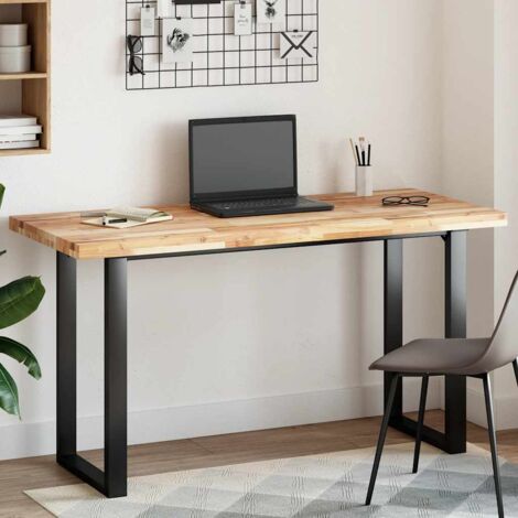 Dessus de table-Plateau de table de remplacement rectangulaire 120x60x4 cm bois massif d'acacia 152170 (1/5)