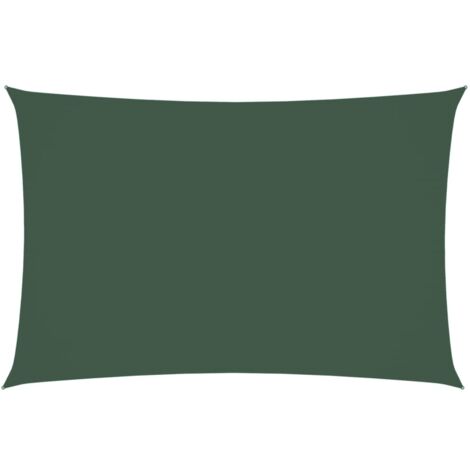 Voile d'ombrage Voile de parasol - Toile d'ombrage Tissu Oxford rectangulaire 2x4 m Vert foncé BV619701 - BonneVie (1/5)