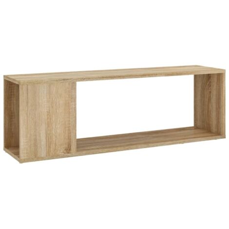 Meuble TV, Étagère TV, Meuble de Salon, Chêne sonoma 100x24x32 cm Aggloméré OIB4772E (1/5)
